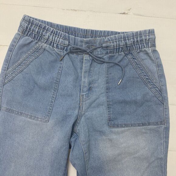 No Boundaries Boyfriend Jogger Pant Light Wash Mid Rise Juniors 7-9 - Picture 4 of 15